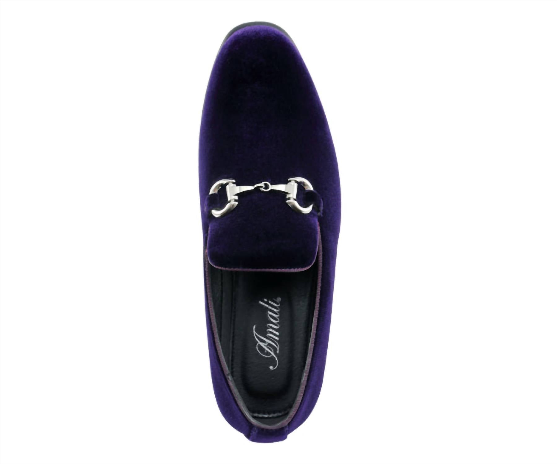 Amali Men's Brad Velvet Loafer in purple - men's loafer - view 4