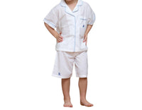 Jacaranda Living - Boys Ship Shape Embroidered Shorts Set