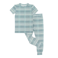 Emerson And Friends - Plaid Two-piece Bamboo Short Sleeve Pajama Pants Set