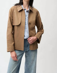 Joseph Ribkoff - Short Trench Coat With Belt & Rhinestones