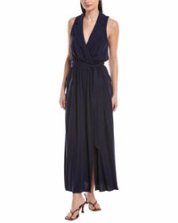 L'Agence Mayer Military Maxi Dress in midnight - women's dress