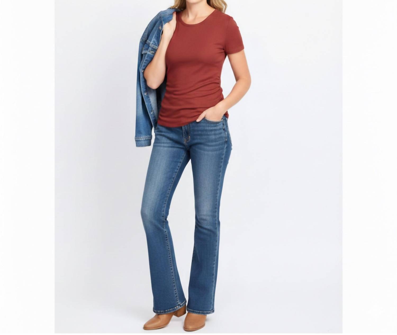 Threads 4 Thought - Cecilia Feather Rib Ruched Tee