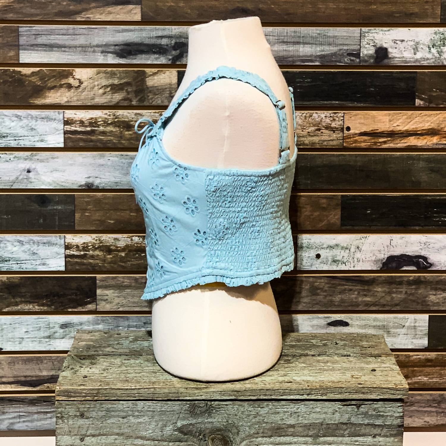 Rock & Roll Denim - Women's Corset Style Eyelet Top