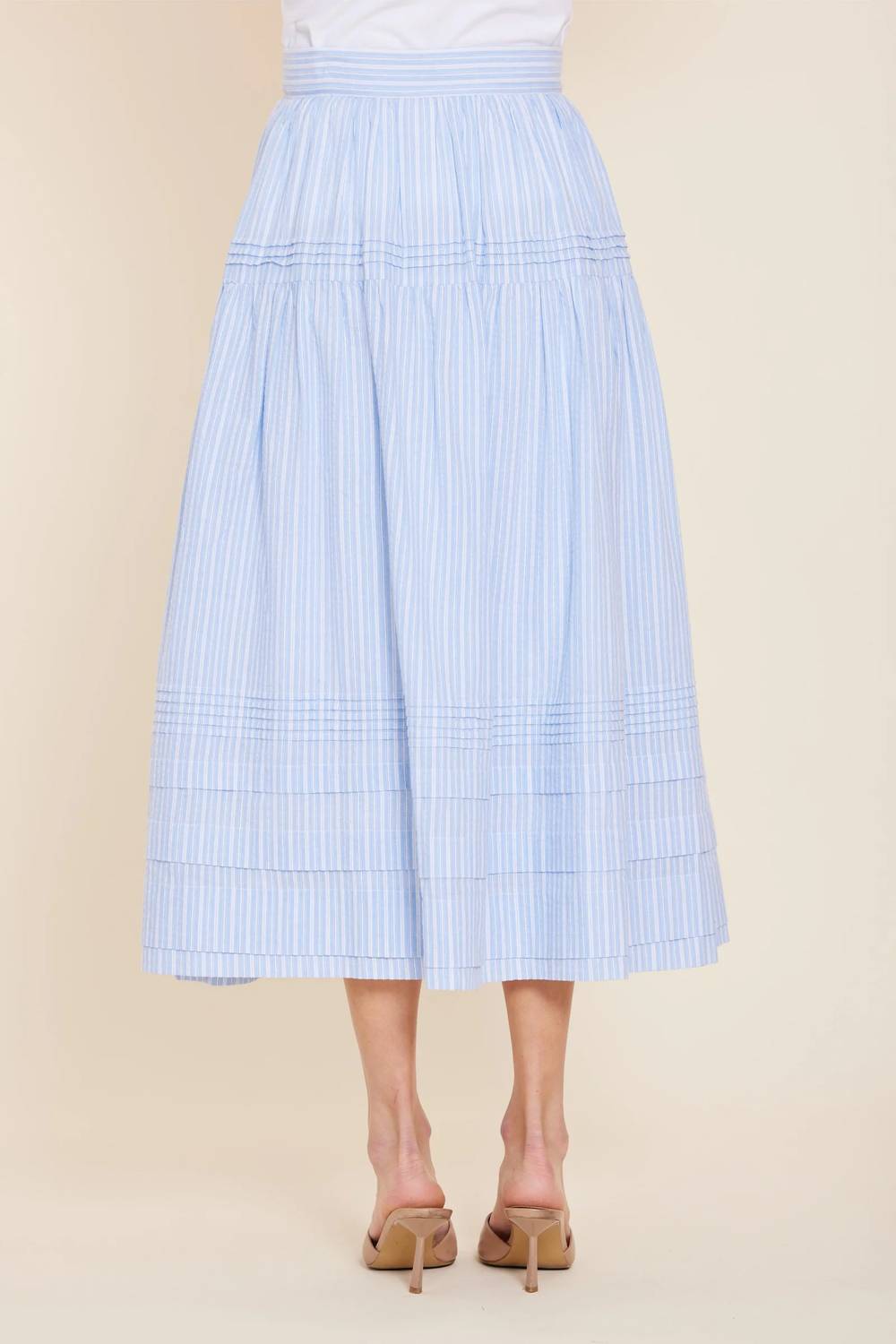 Dolce Cabo - Tiered Stripe Maxi Skirt
