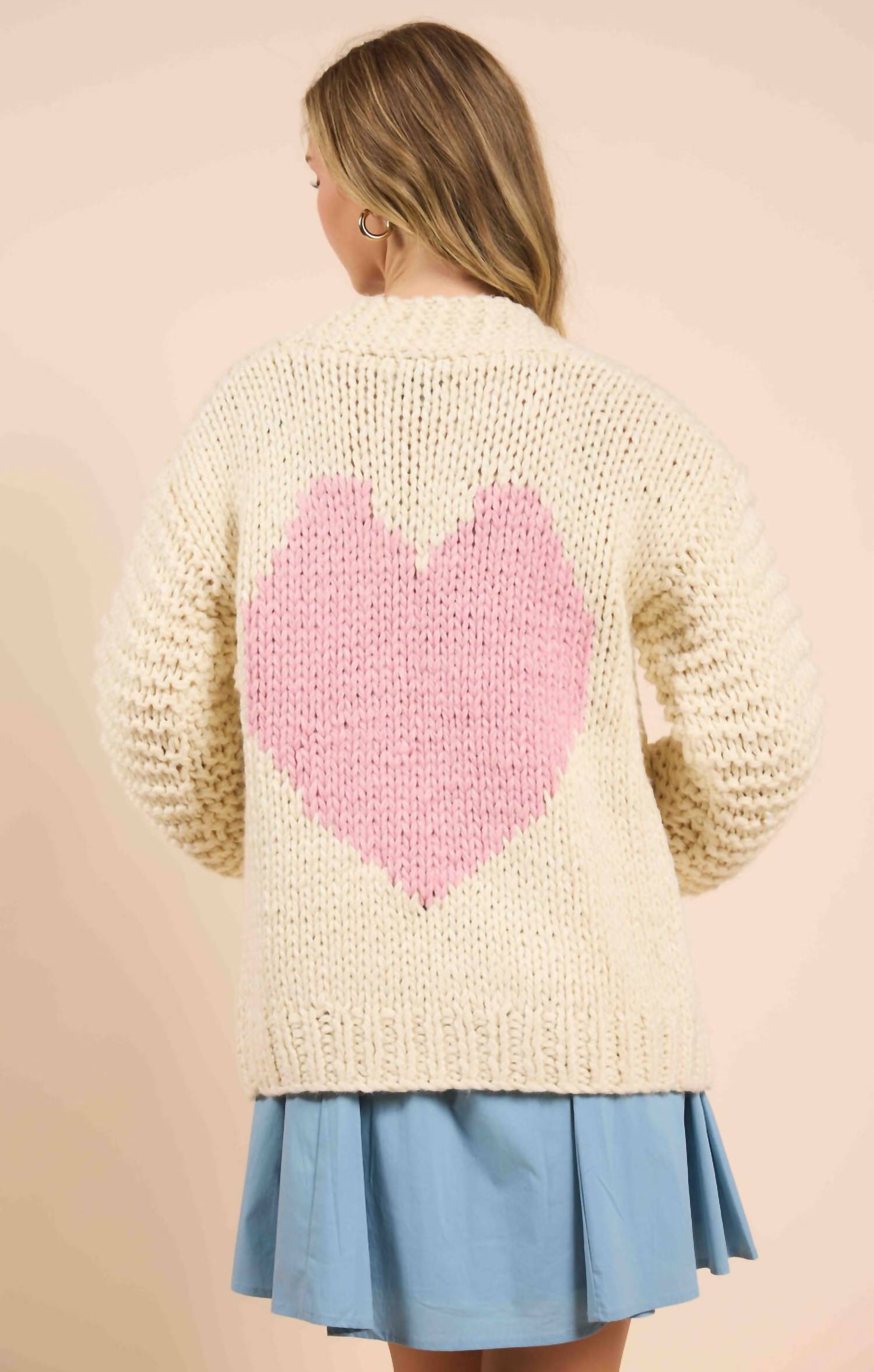 Sadie & Sage - Nyomi Heart Knit Cardigan