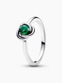 Pandora Women's May Eternity Circle Ring in royal green crystal - women's jewelry