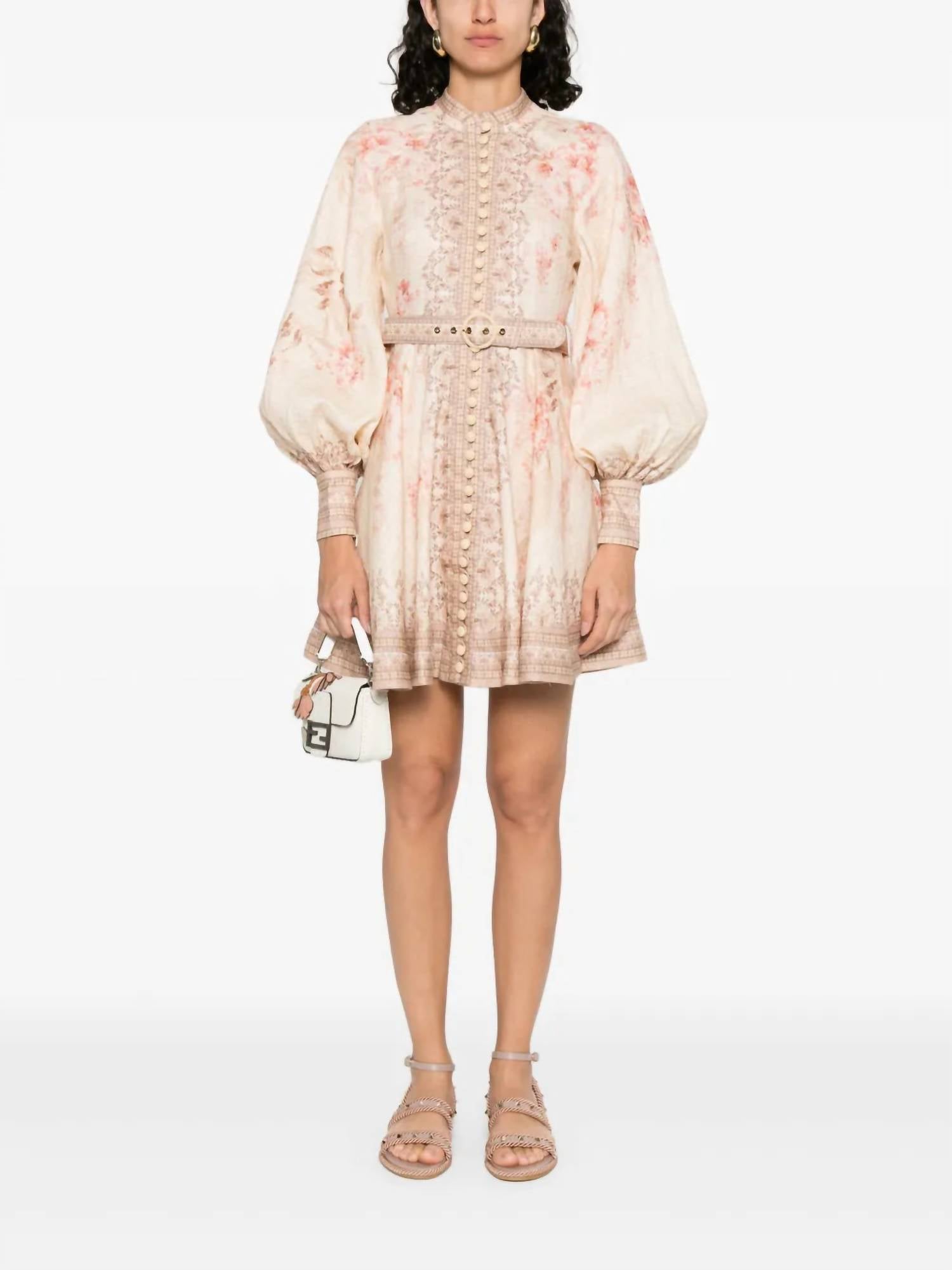 Zimmermann - Illuminate Buttoned Mini Dress