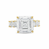 Diana M Jewels - Women's Asscher Lab-Grown Diamond Engagement Ring (12.00 Ct) - Luxe