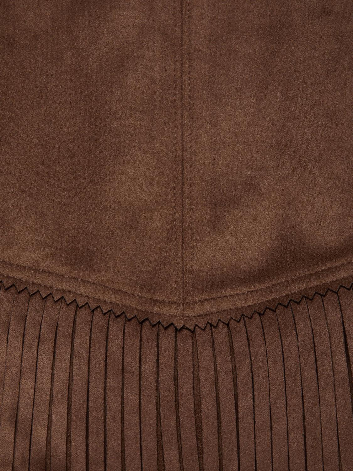 L'Agence - Lyle Vegan Suede Mini Skirt