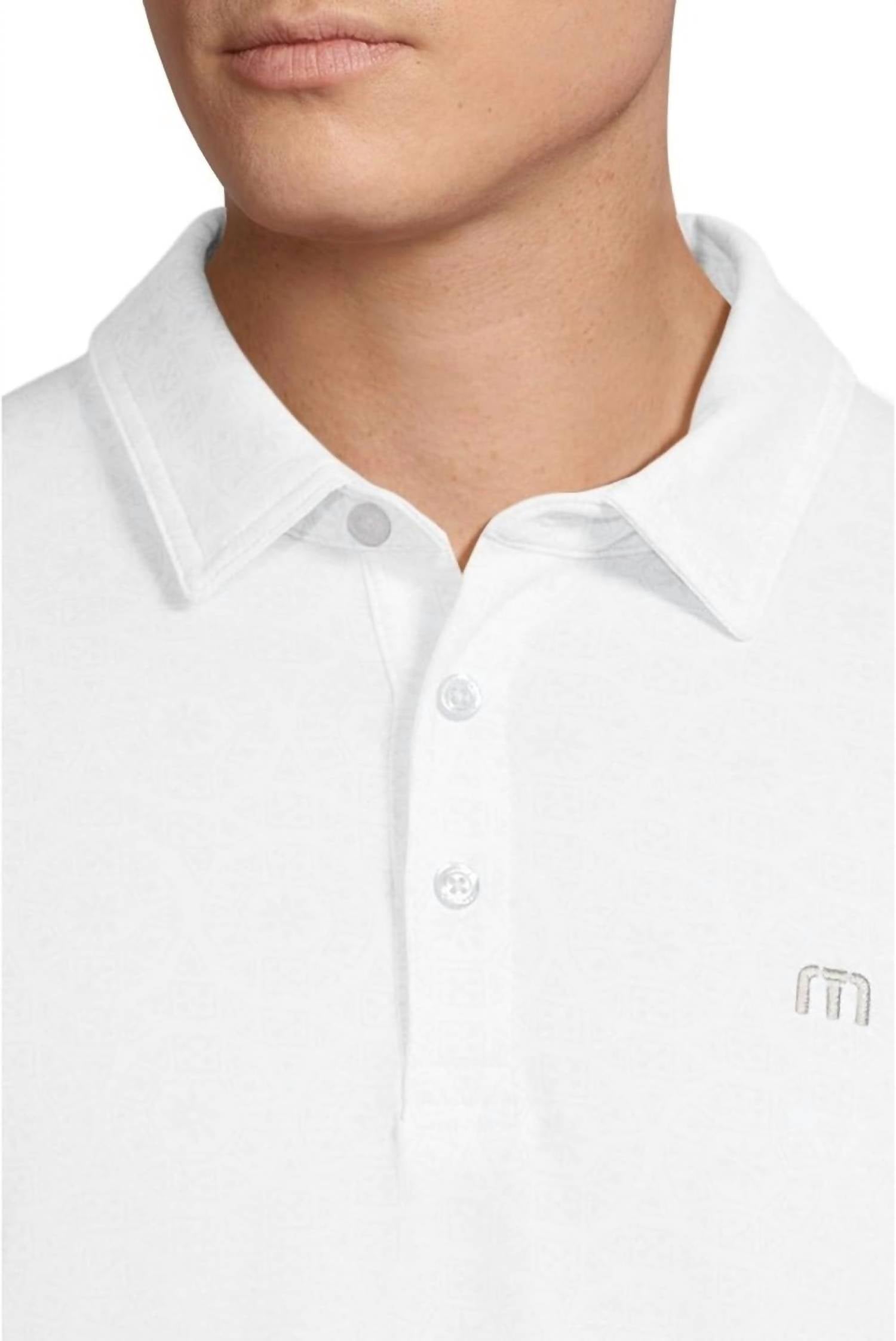 TravisMathew Free Passage Polo Shirt in white - men's shirt - view 4