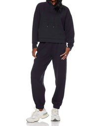 WithBlack Slalba Hooded Sweatshirt in black - women's top - alternate view
