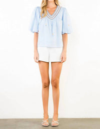 Thml - Puff Sleeve Sailboat Top
