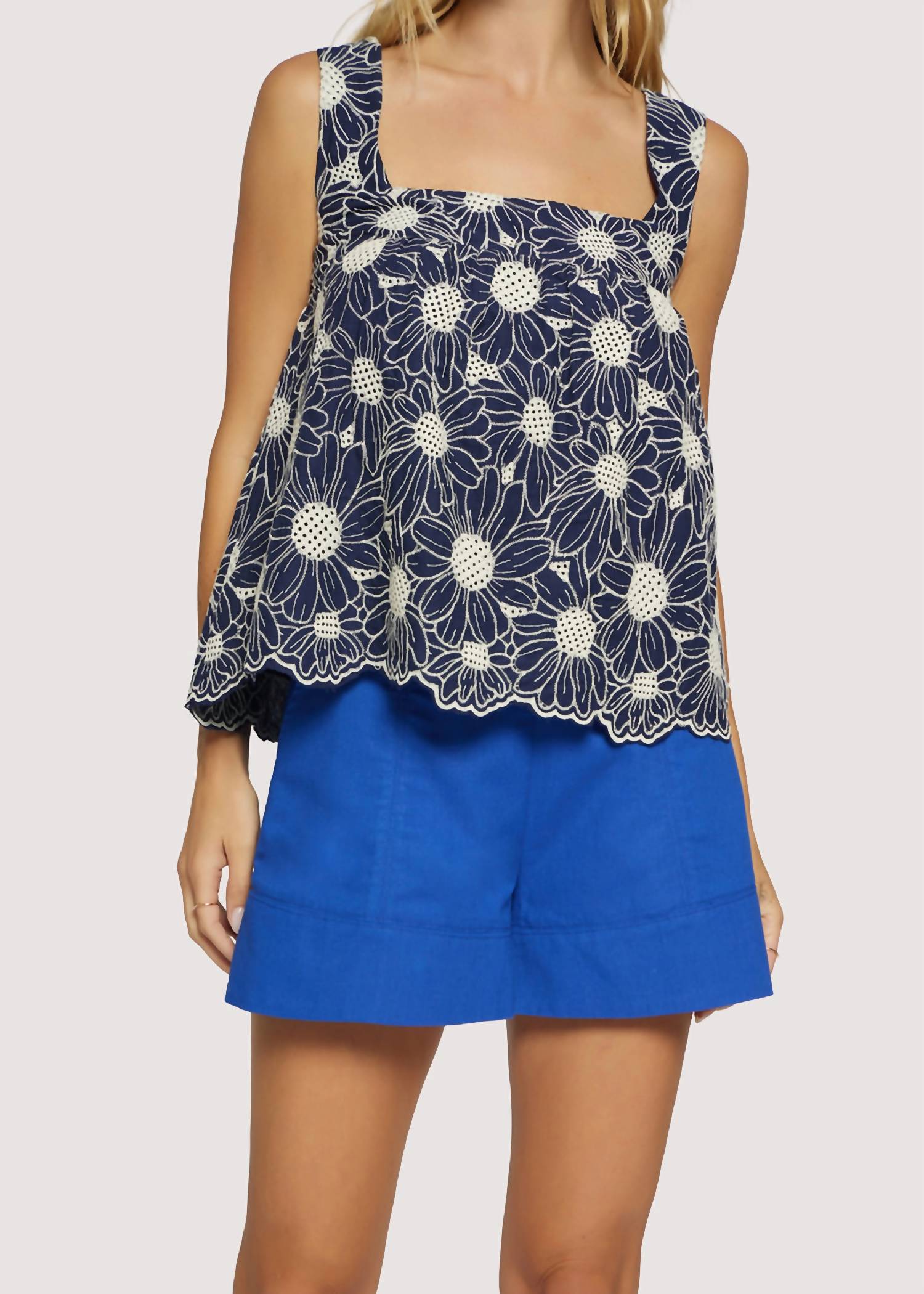 Lost + Wander - Zenith Bloom Embroidered Top