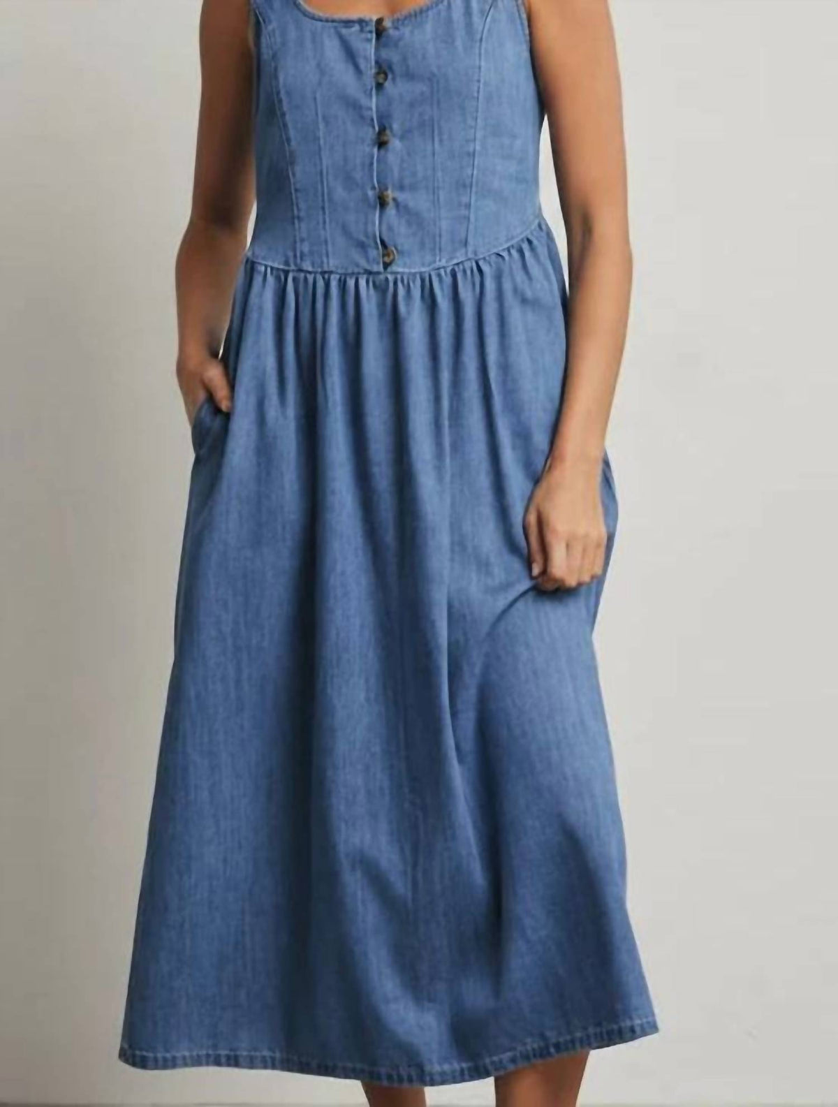 Wishlist - Ellis Button Tank Midi Dress
