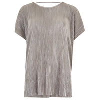 Plisse Deep V Back Top