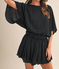 Klesis - Crinkle Short Sleeve Romper