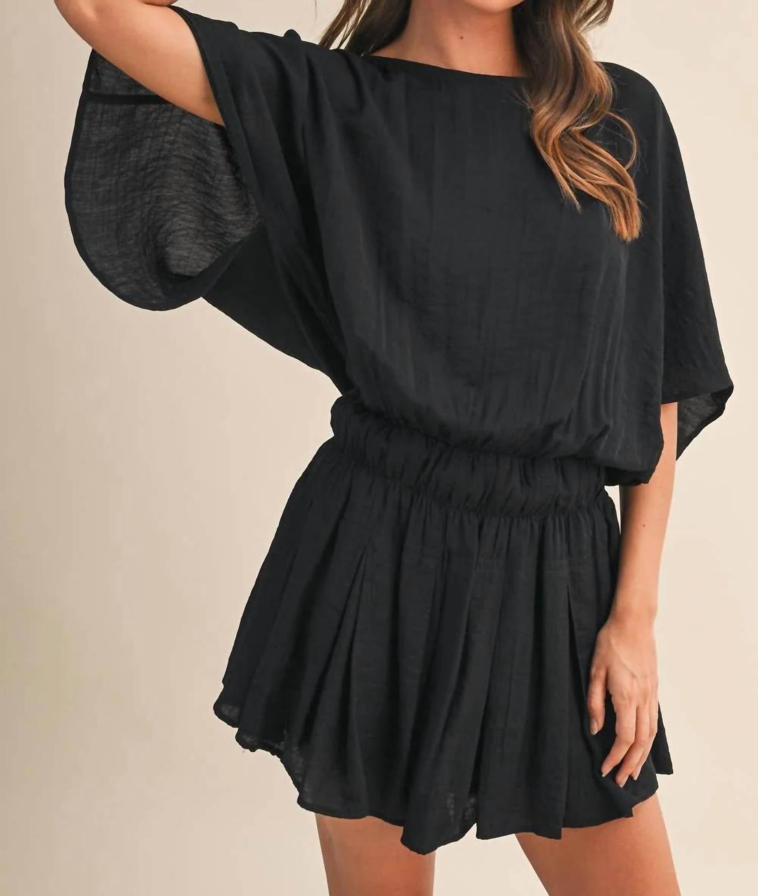 Klesis - Crinkle Short Sleeve Romper