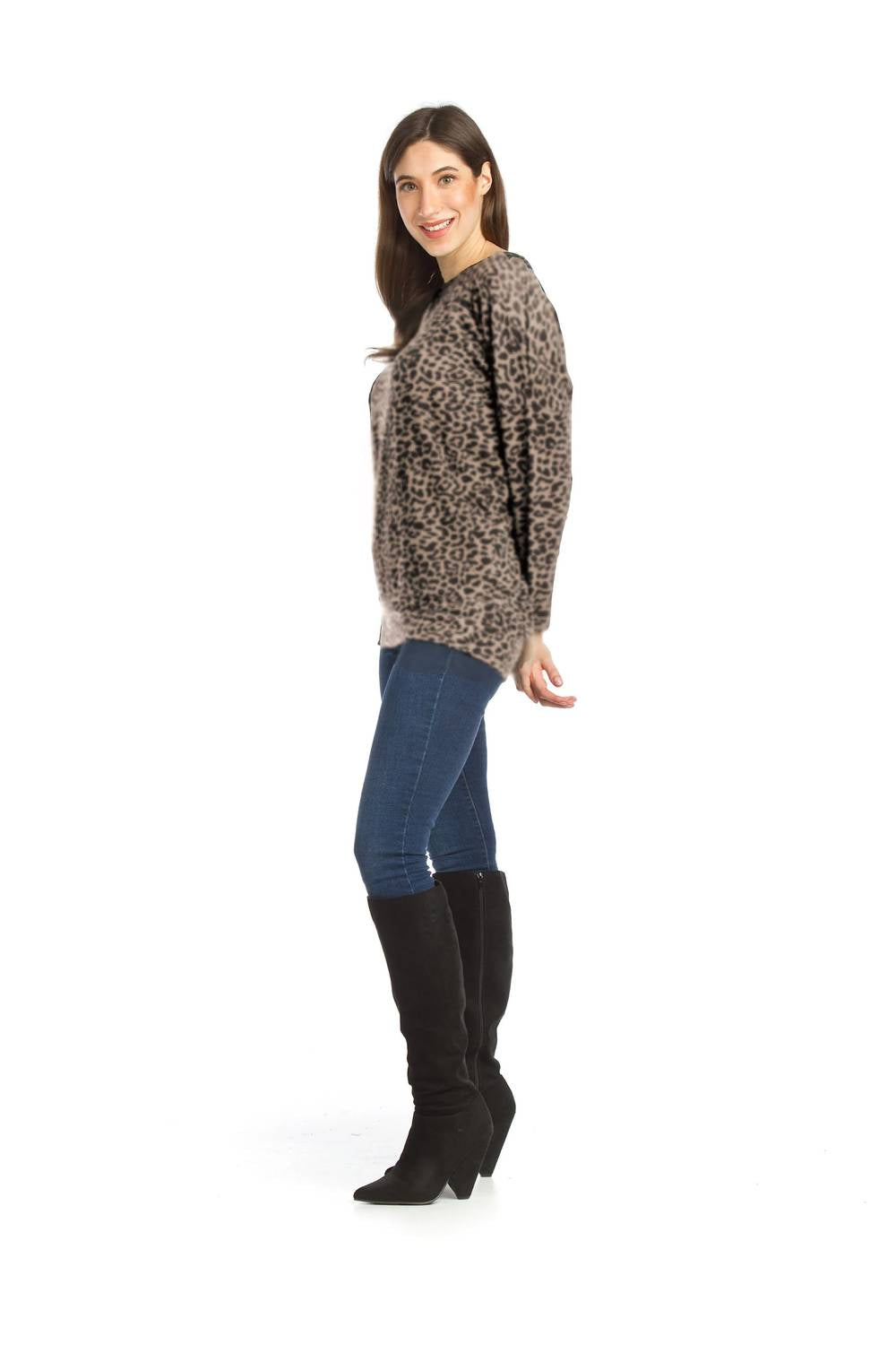 Papillon - Animal Print Oversized Sweatshirt