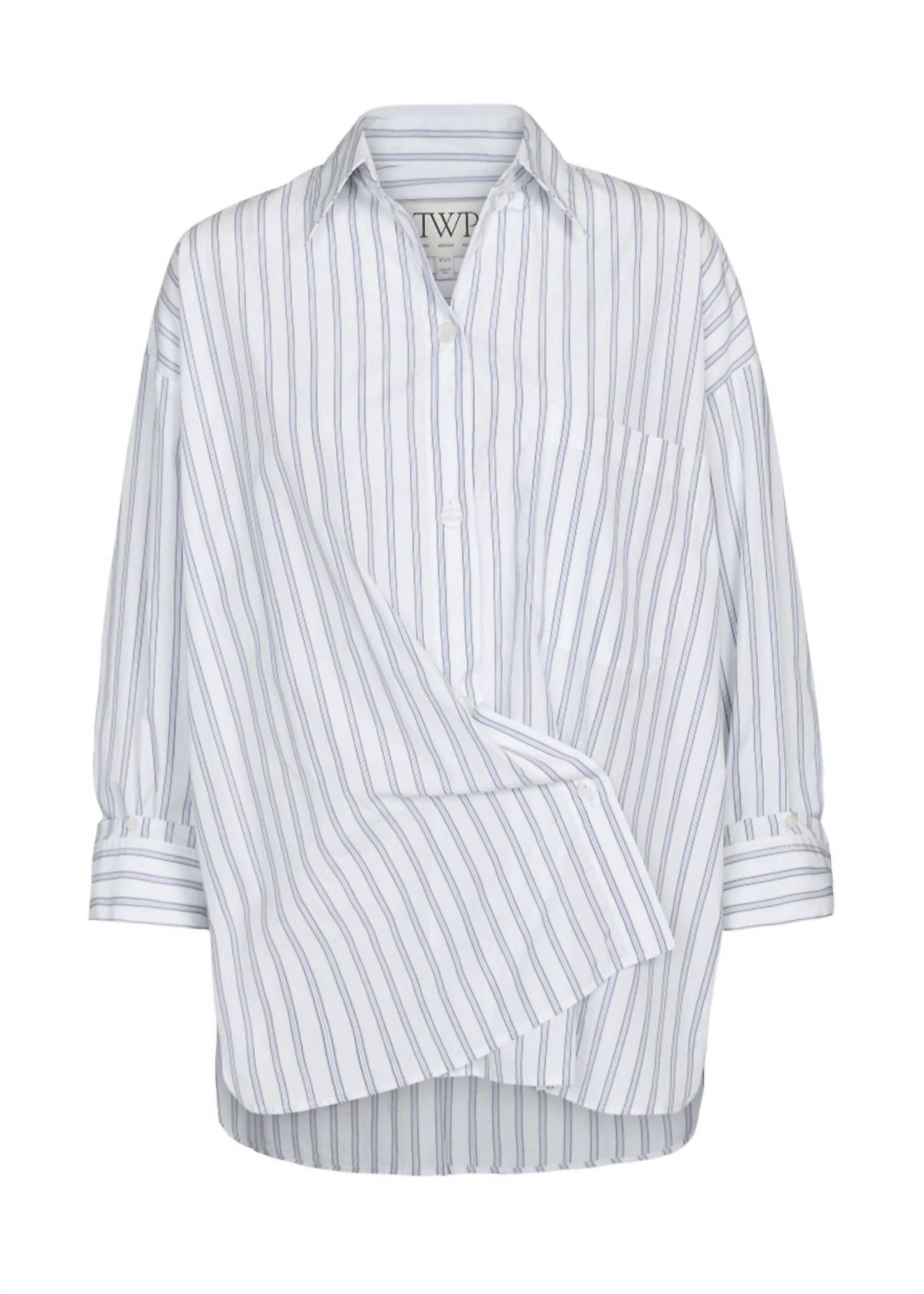 TWP New Earl Shirt in white midnight - women's shirt - view 6