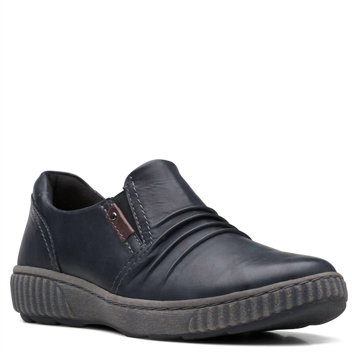 Clarks Women's Magnolia Faye Leather Shoes in black - women's sneaker