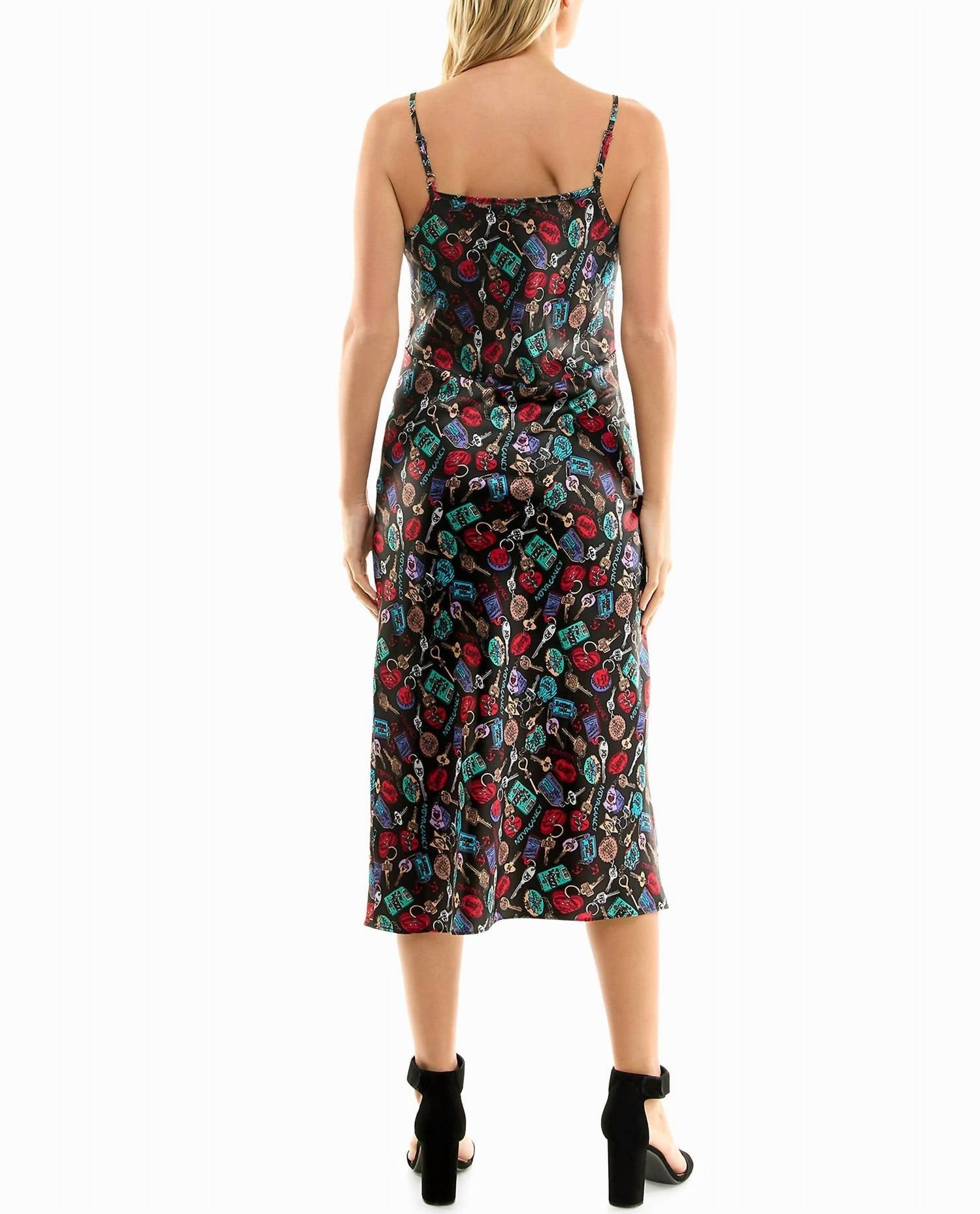 Nicole Miller - Gabriella Satin Midi Slip Dress