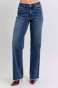 Judy Blue - Mid Rise Wide Leg Denim Jeans