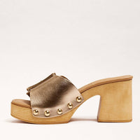 Sam Edelman - Women's Marcia Leather Slip On Block Heeled Sandals
