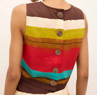Marie Oliver Fallon Top in grotto - women's shirt - detail view