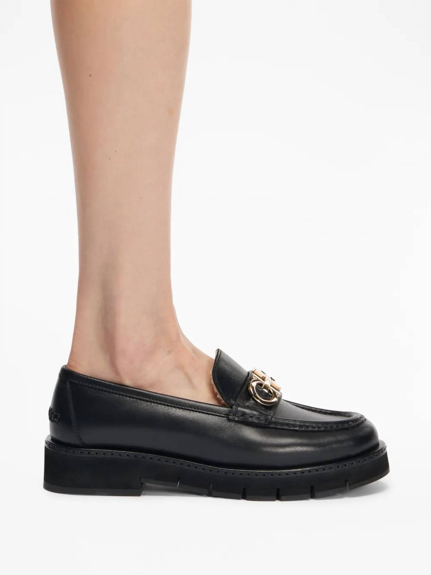 Salvatore Ferragamo - Women's Gancini-buckle Leather Loafers