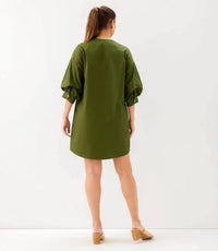 Karen Kane - Lantern Sleeve Button-Front Dress