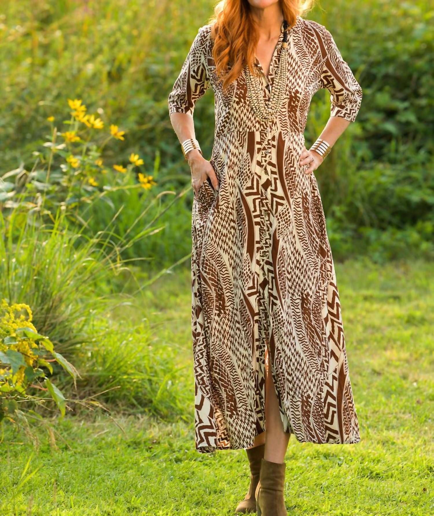 Walker & Wade - Terra Cotta Tribal Princess Dress