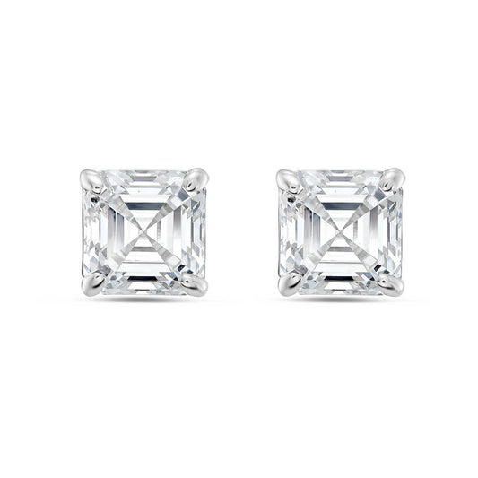 Diana M Jewels - 2.00 Cts Lab Grown Asscher Cut Stud Earrings