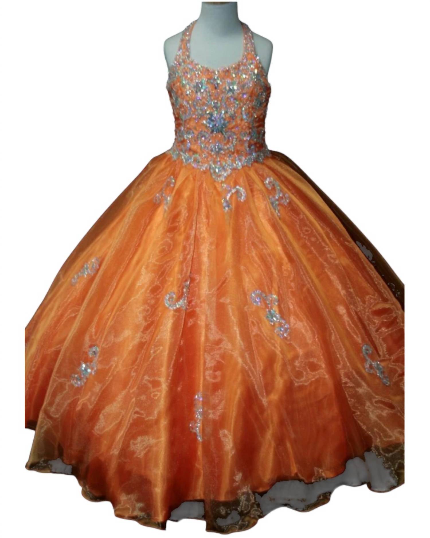 Little Rosie - Girl's Glitz Long National Pageant Dress