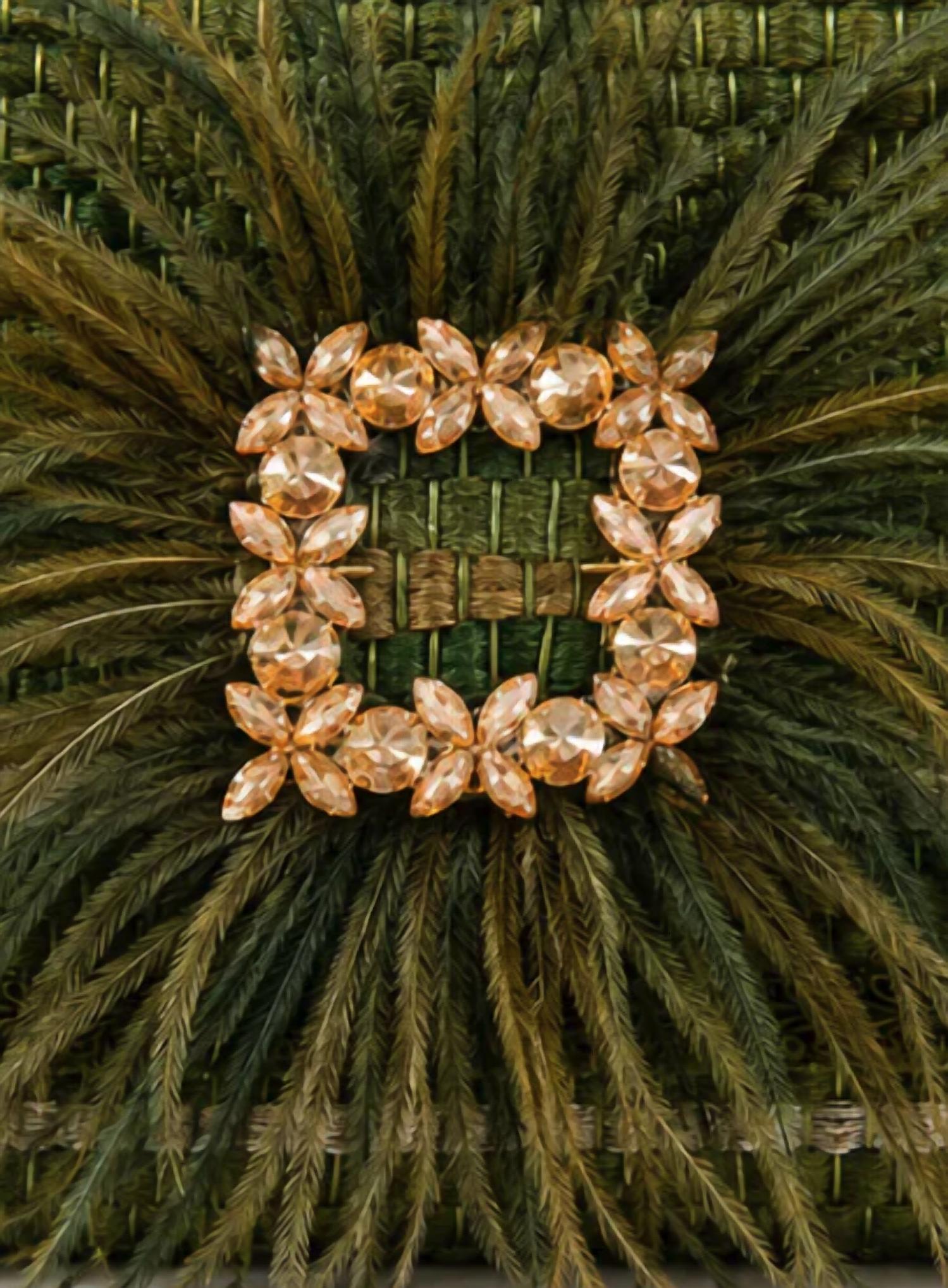 Elektra'S Workshop - Women's Ostrich Feather Mini Shoulder Bag