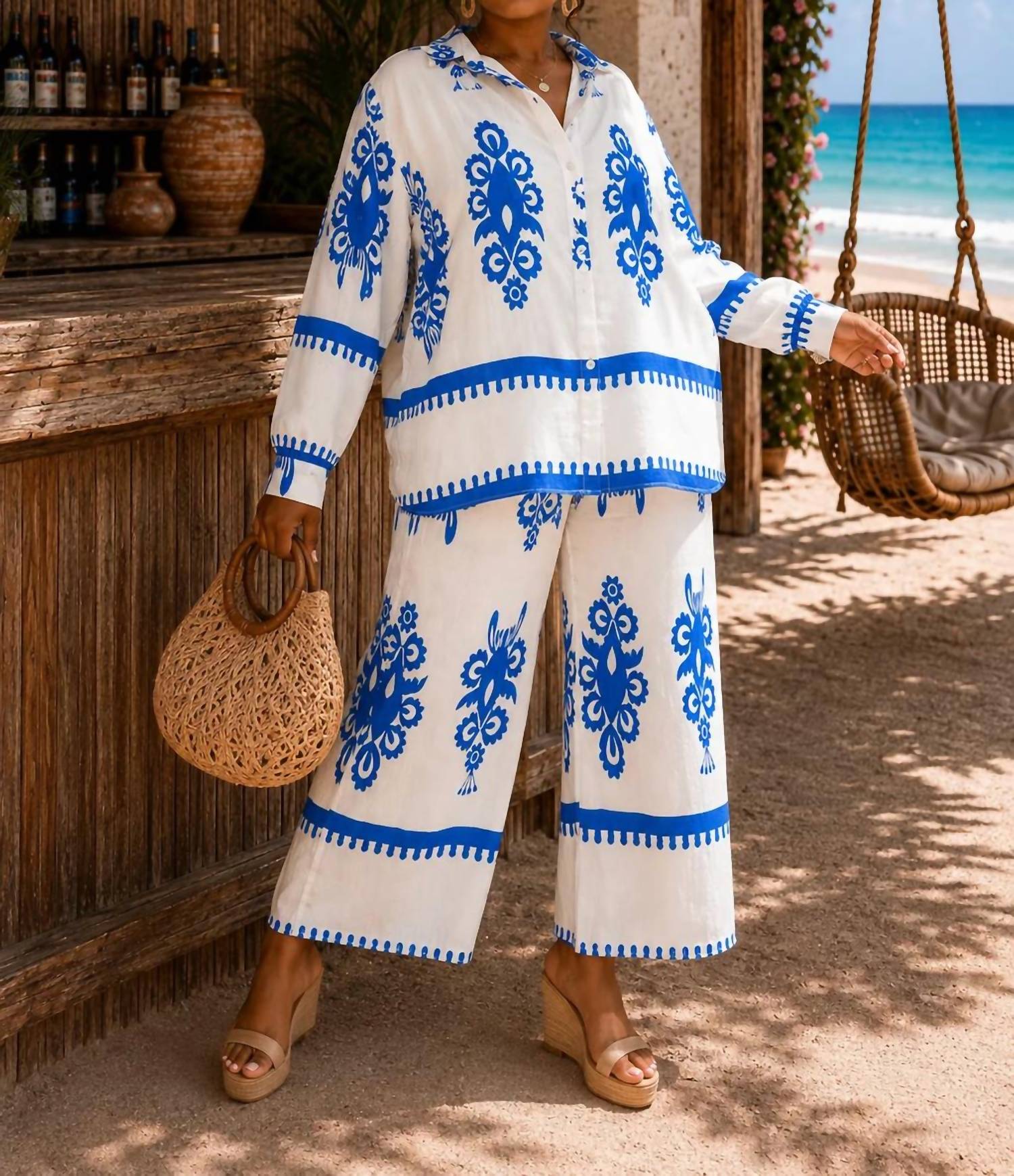 Little Secret Of Mine - Wide Leg Pant Set - Plus