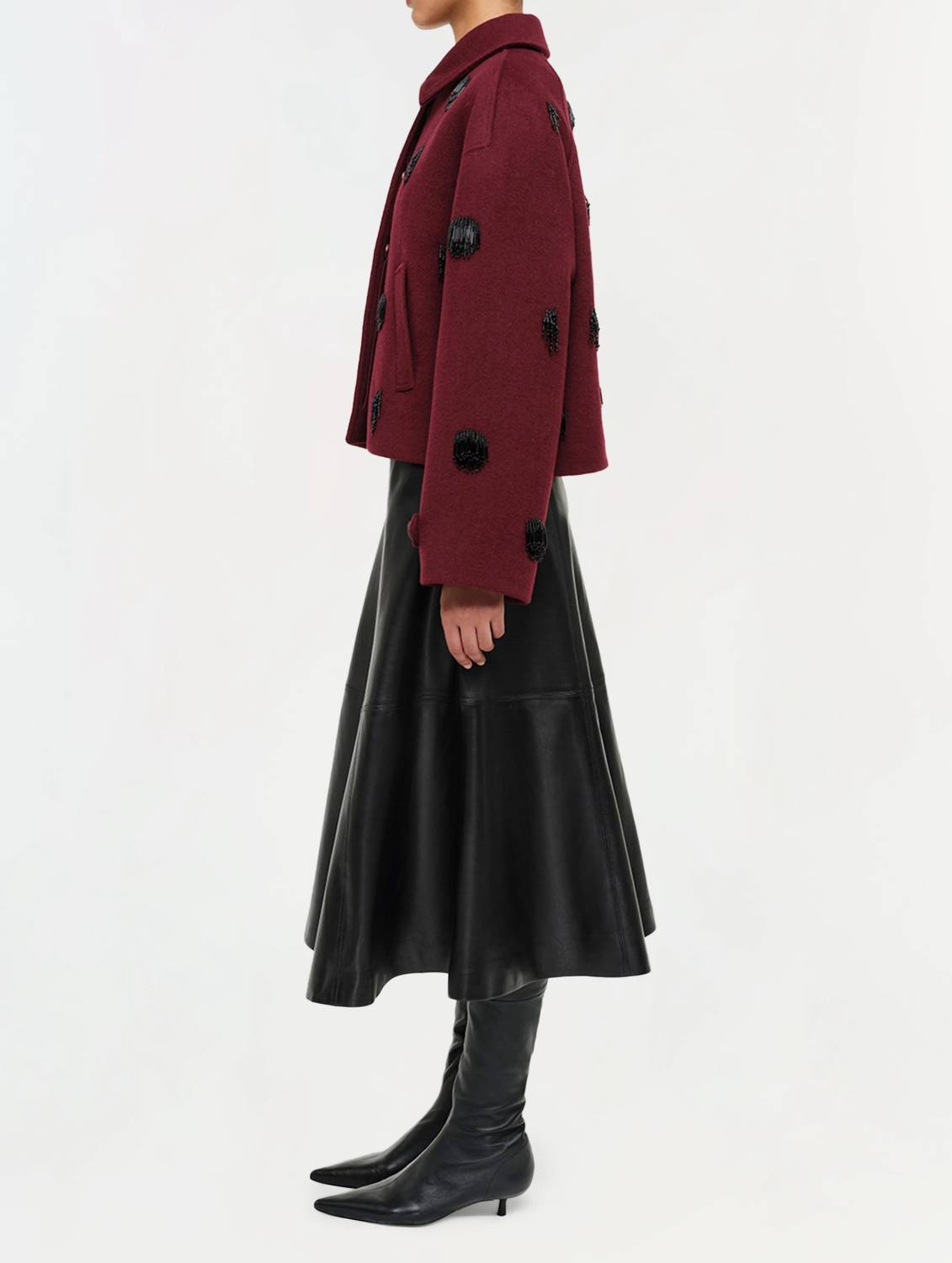 Simkhai - Ryma Leather Midi Skirt