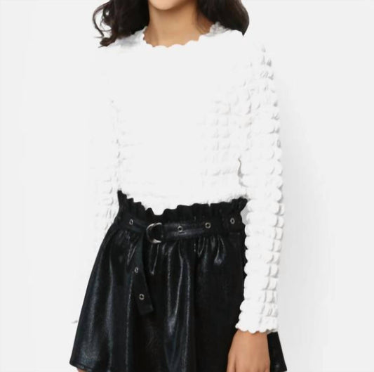 Mia - Girls' Long Sleeve Popcorn Top