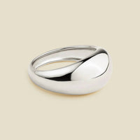 Made By Mary Women's Gloss Ring in silver - women's jewelry