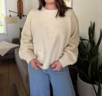 Frnch - Camelia Boucle Balloon Sleeve Pullover Sweater
