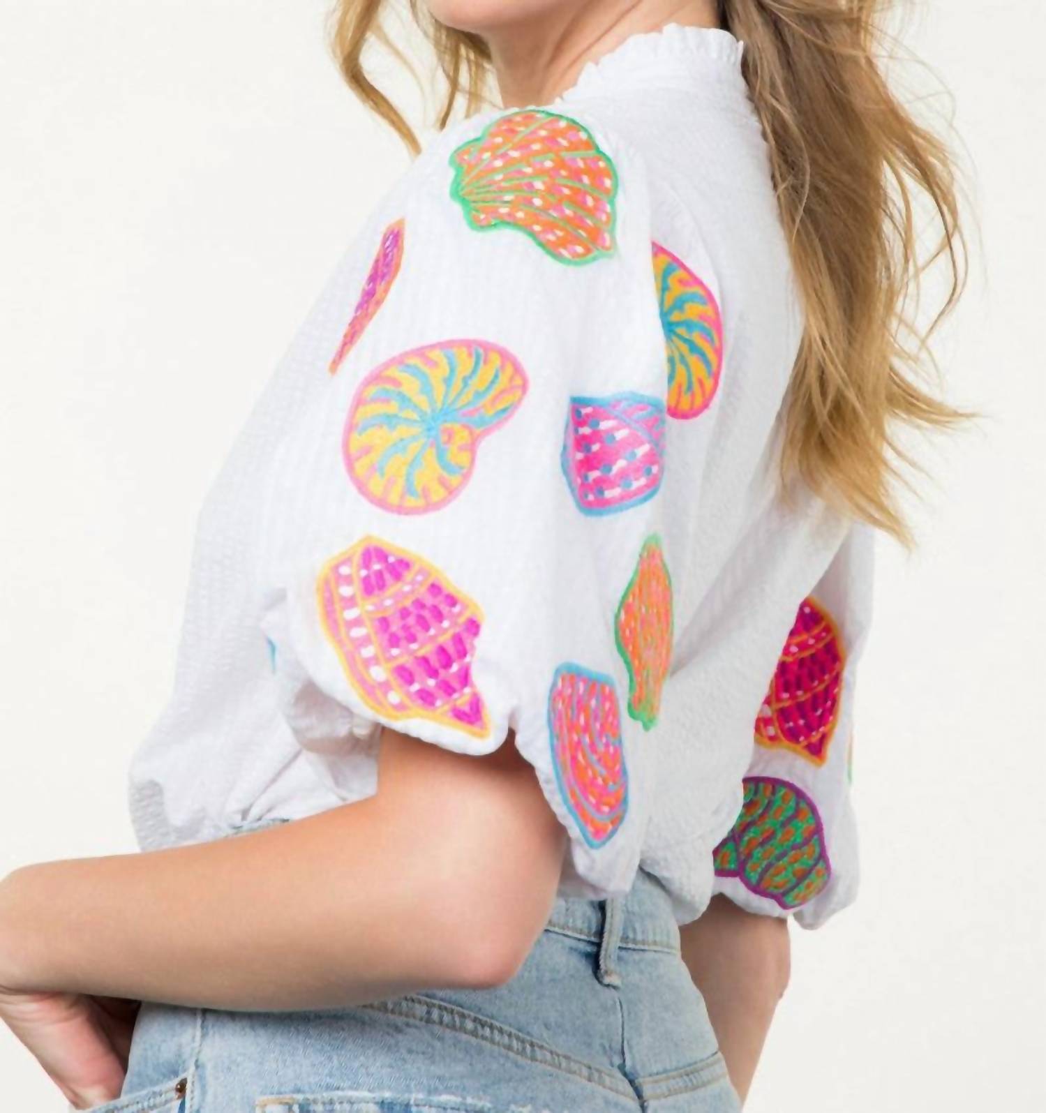 Thml - Shell Puff Sleeves Top