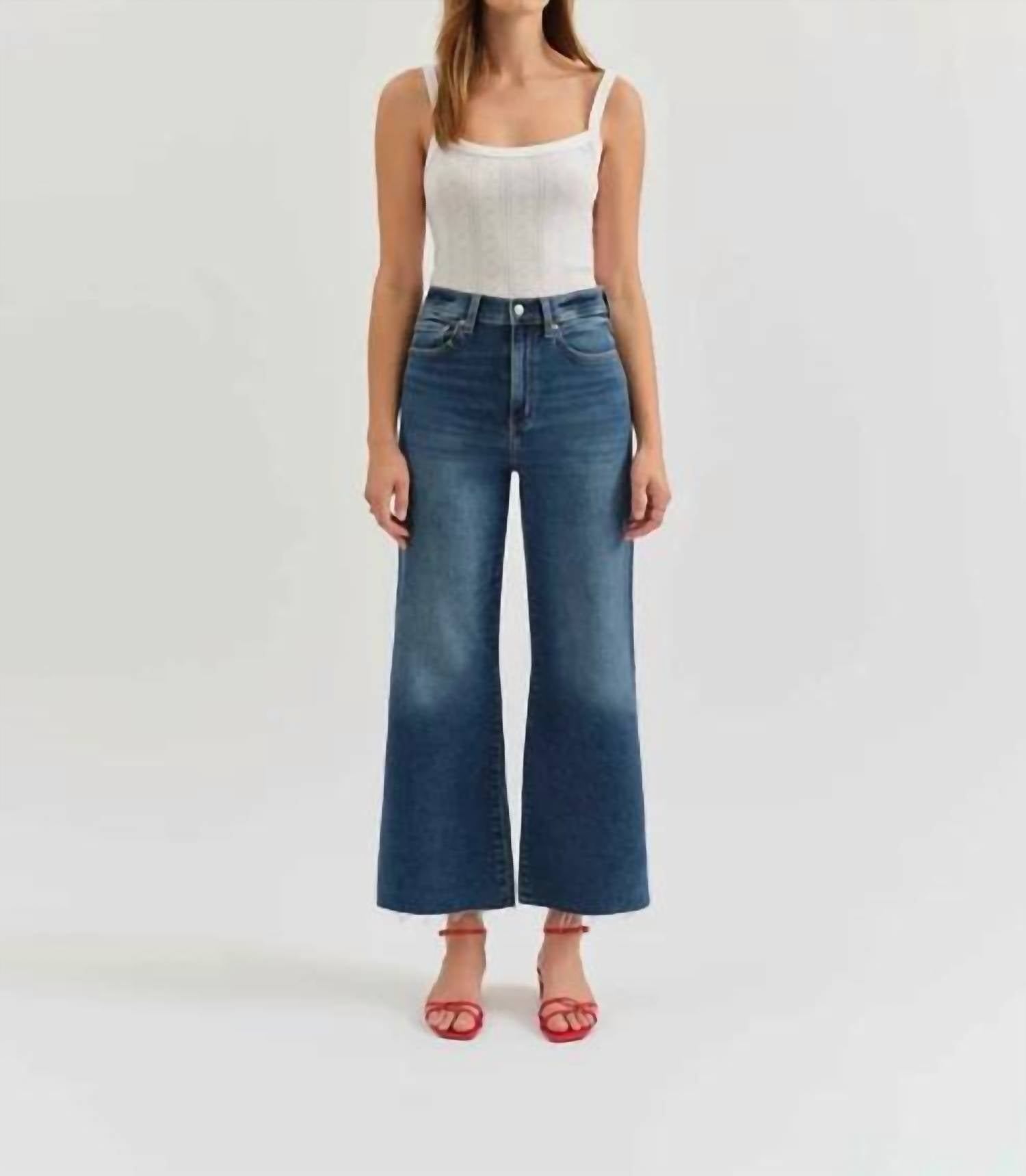 Daze - Pleaser High Rise Wide Ankle Jeans