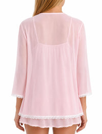Amanda Rich - TRICOT BED JACKET WITH LACE