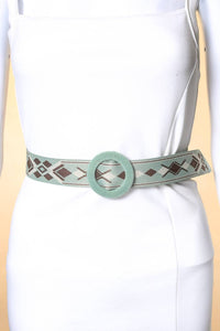Anarchy Street - Women's Round Woven Buckle Boho Belt