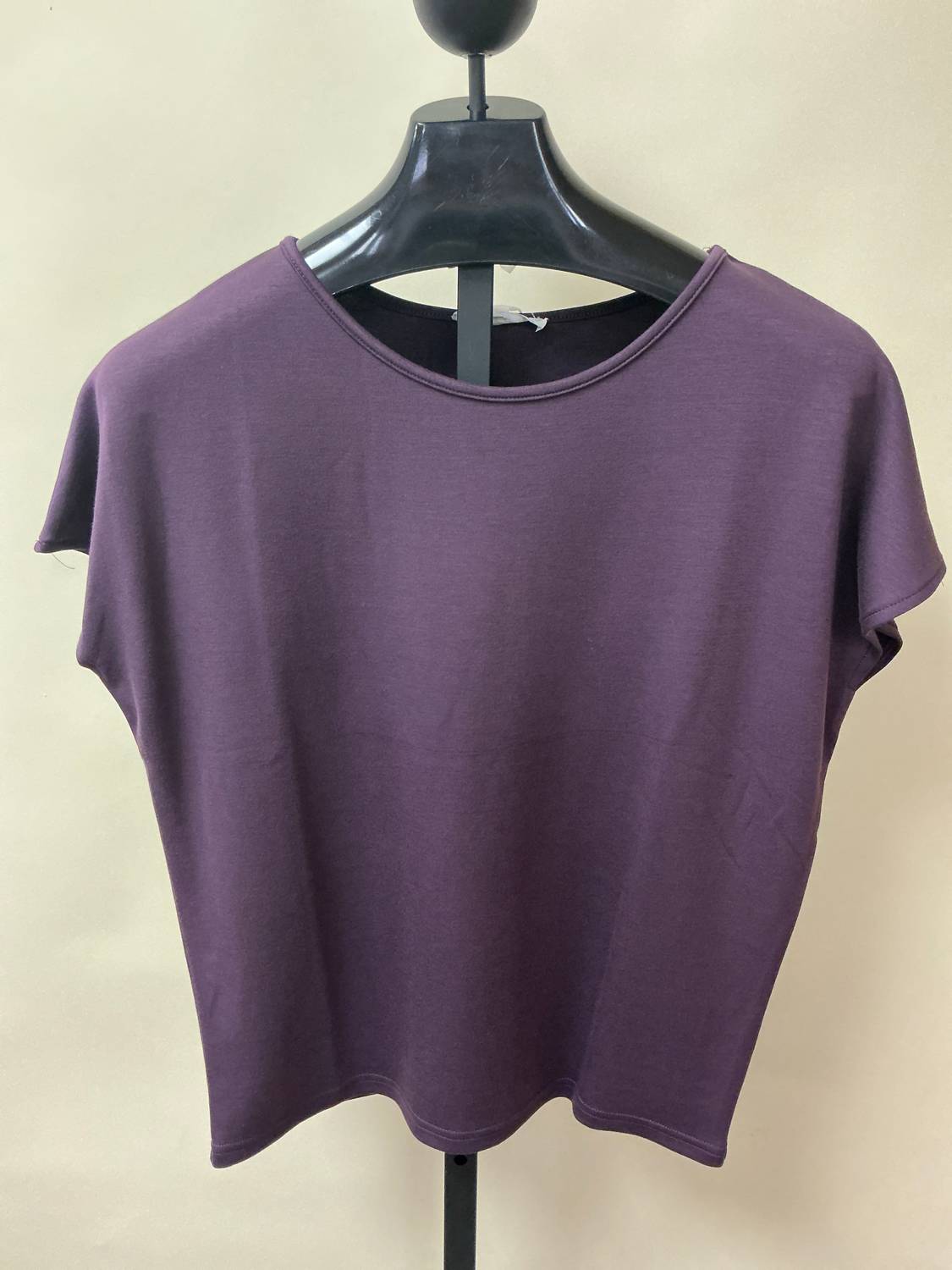 SEE AND BE SEEN Women's Dolman Soft Lounge Top in plum - women's t-shirt