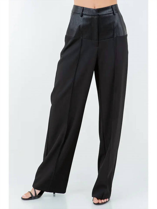 Whiteroom+Cactus - Contrast Waist Straight Leg Trousers