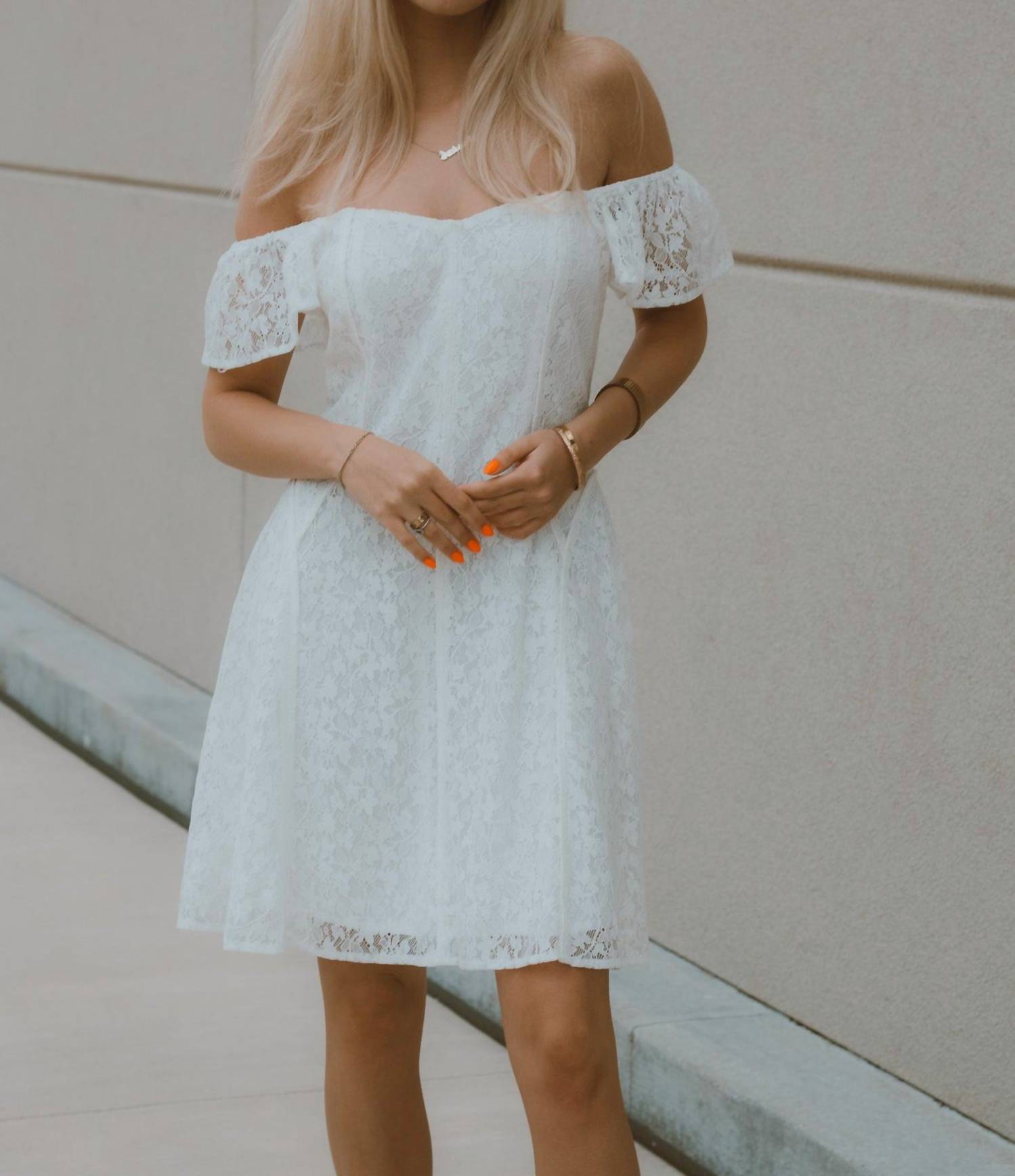 Able - Whimsical Lace Mini Dress