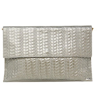 German Fuentes - Women's Leather Cluth Crossbody Bag