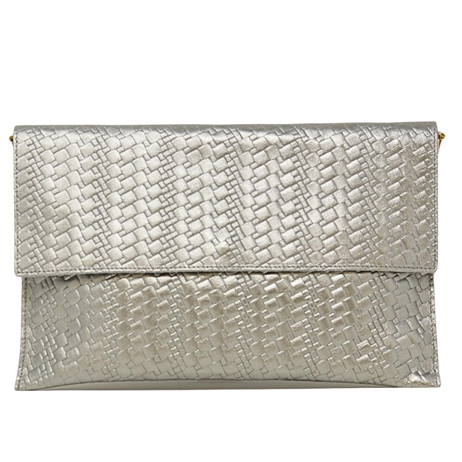 German Fuentes - Women's Leather Cluth Crossbody Bag