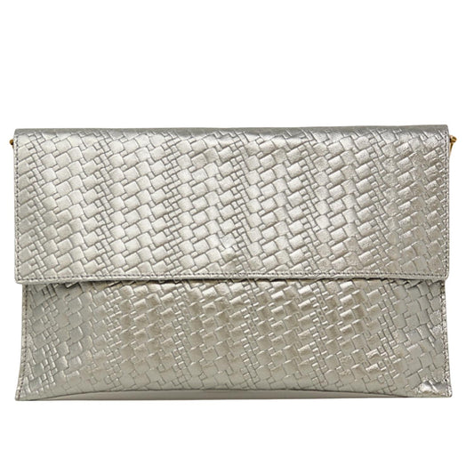 German Fuentes - Women's Leather Cluth Crossbody Bag