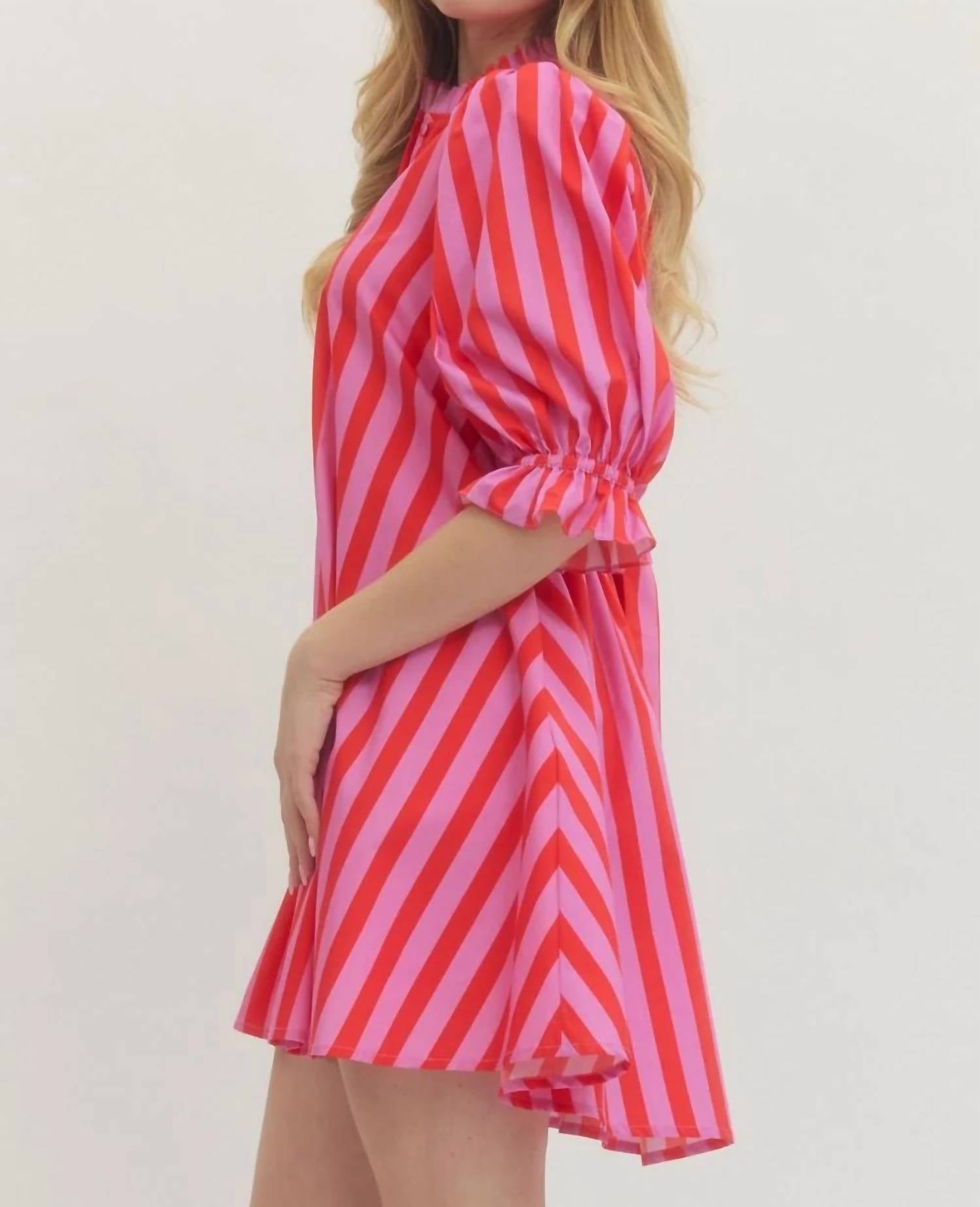 Entro - Stripe Mini Dress